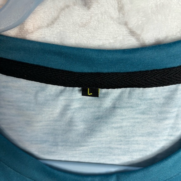 WOLF T-Shirt Men's L Blue Green Neon Wolf Head Front & Back Pink Yellow Otange - Picture 4 of 11